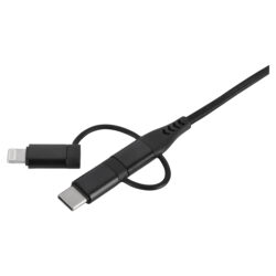Q-Link datakabel - textiel - combi - 6-in-1 - zwart - 1.5 m - Afbeelding 2
