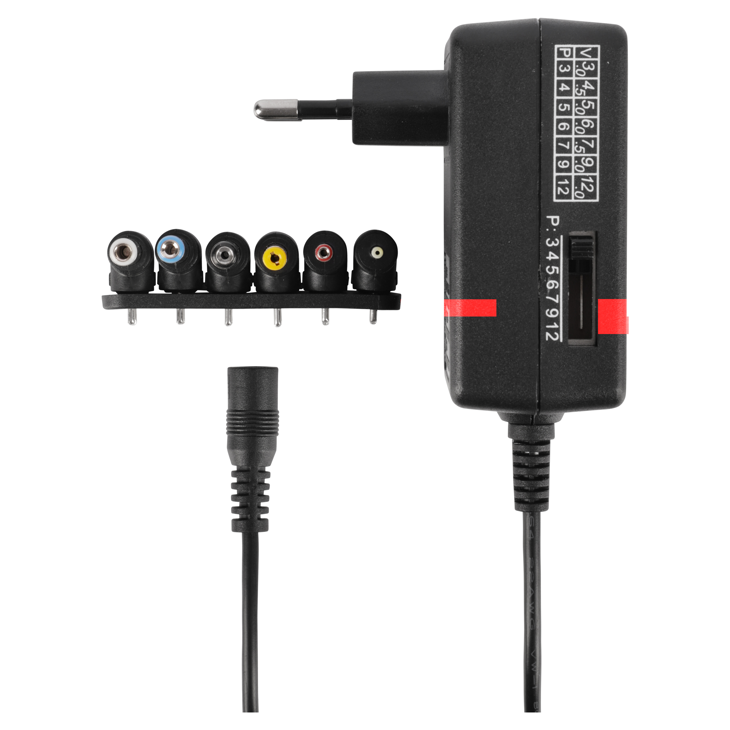 Q-Link AC/DC adapter - 3-12V - 27W - plug