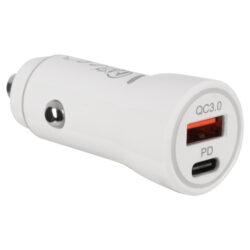 Q-Link autolader - duo - QC/PD - 20W - wit - Afbeelding 2