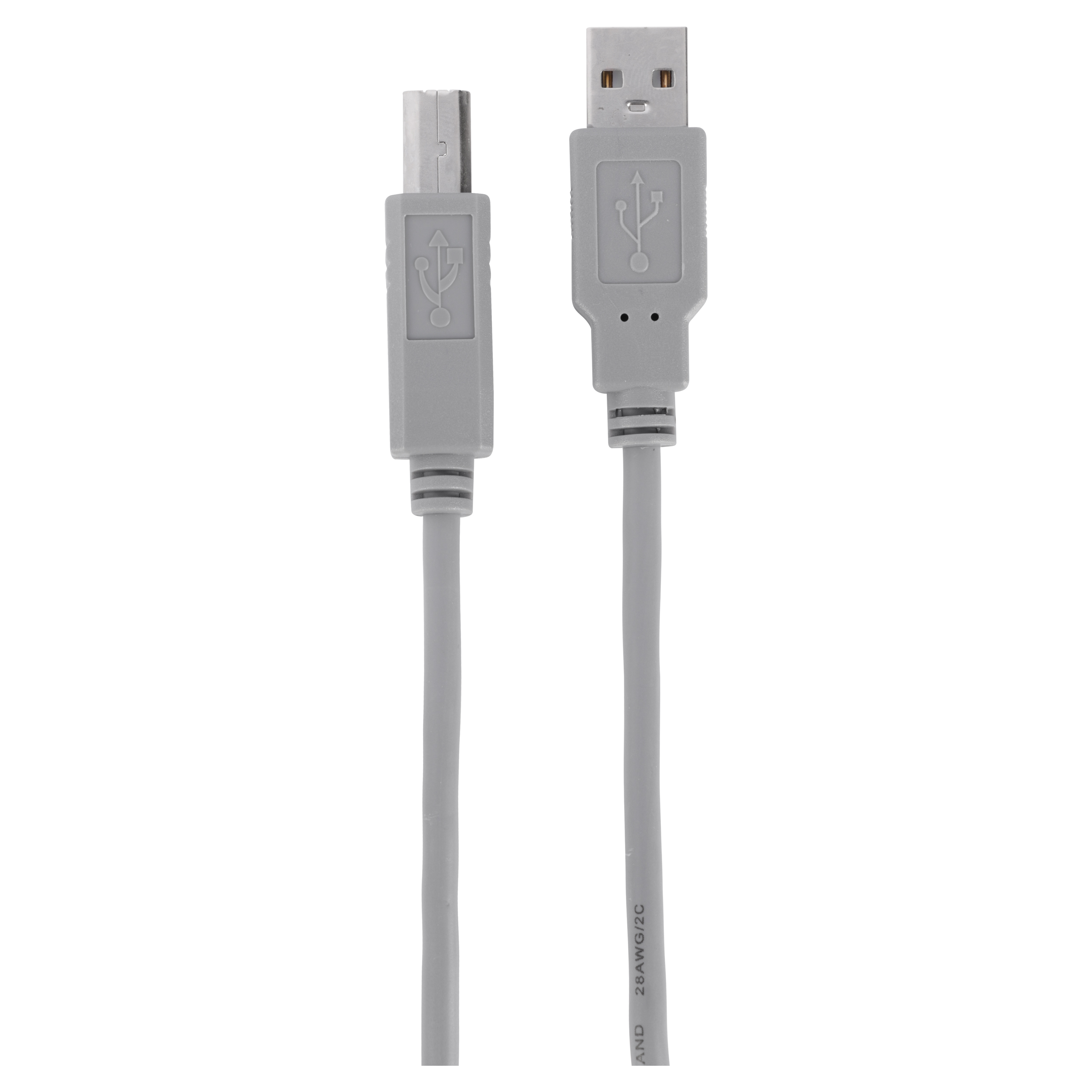 Q-Link USB kabel - 2.0 - USB-A male/USB-B male - 2 m - grijs